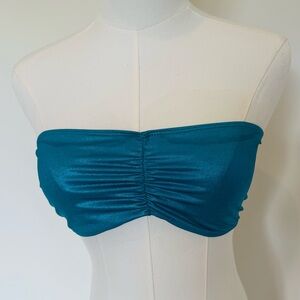 Y2K American Apparel Turquoise Bandeau Top